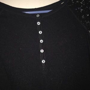 Button Up Black Long-sleeve Shirt